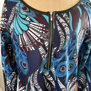 Tracy Negoshian Dress Size XS Penelope Peacock Dress NWT